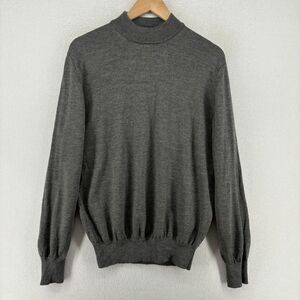 VALDA COLLECTION Sweater Mens S Pure Wool Pullover Knit Jumper Basic Gray Italy
